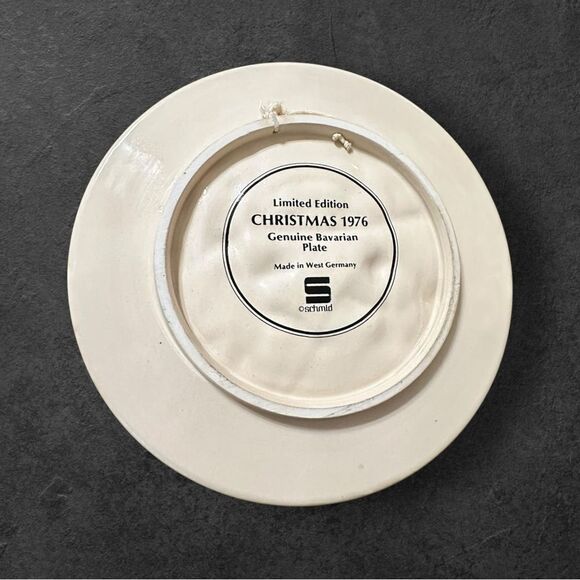 Vintage Schmid Christmas 1976 Genuine Bavarian Plate Limited Edition - Picture 3 of 9